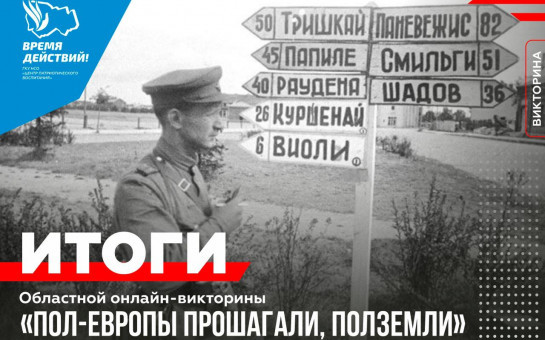 Более 8 тысяч человек приняли участие в областной онлайн-викторине «Пол-Европы прошагали, полземли»